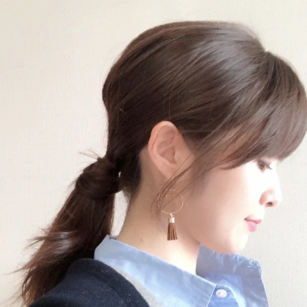 簡単セルフヘアアレンジ＊波ウェーブポニーのつくりかた