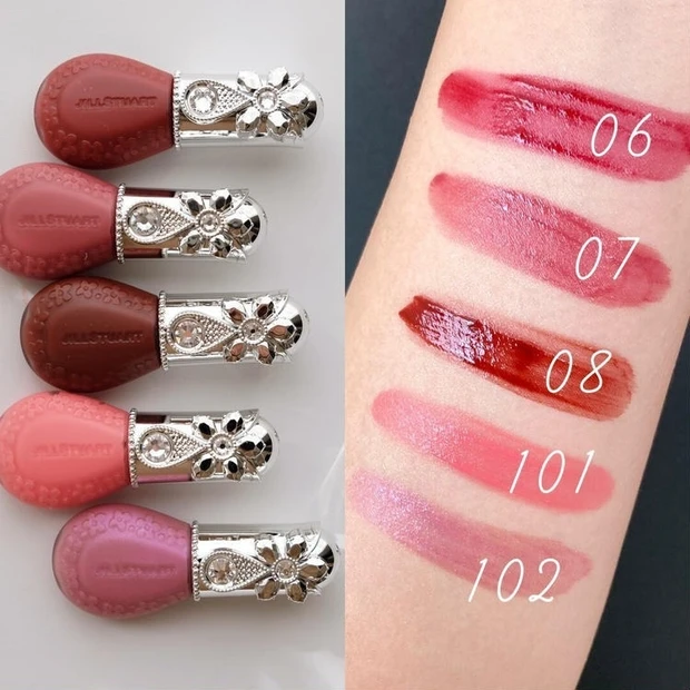 【夏新色コスメ2022】ジルスチュアート ブルームドロップ リップ&チーク シフォン 06、07、08、101、102