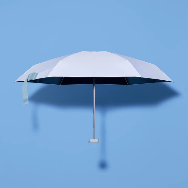 コンビニエンスウェア 晴雨兼用ミニ傘 開いた状態