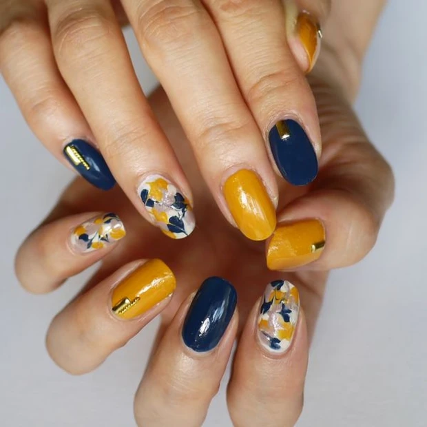 簡単＆時短で！ セルフでできる渋みカラーのピーコックネイル【ギ☆のセルフ…