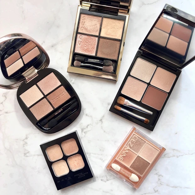 イエベ春向けベージュアイシャドウ5選の集合写真