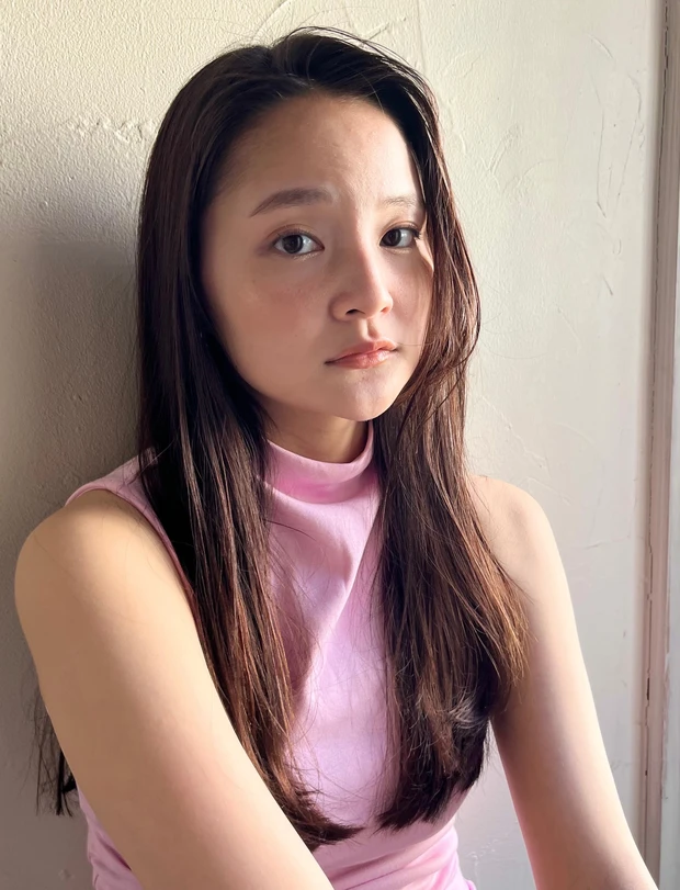 髪型　ロング　ロングヘア　かきあげ前髪　カットのポイント