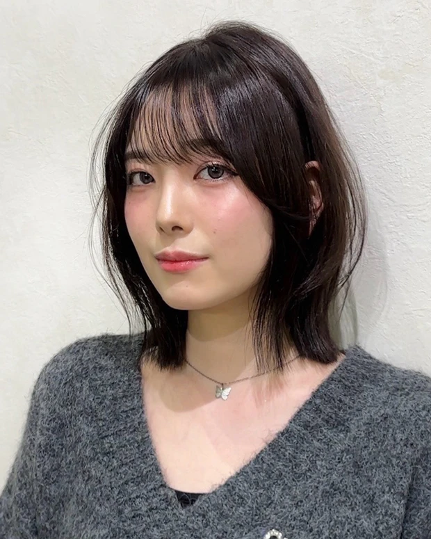 開運ヘア 2026年　髪型　ボブ　ボブヘア　暗髪　小顔ヘア　正面　VIEW　ハルカ