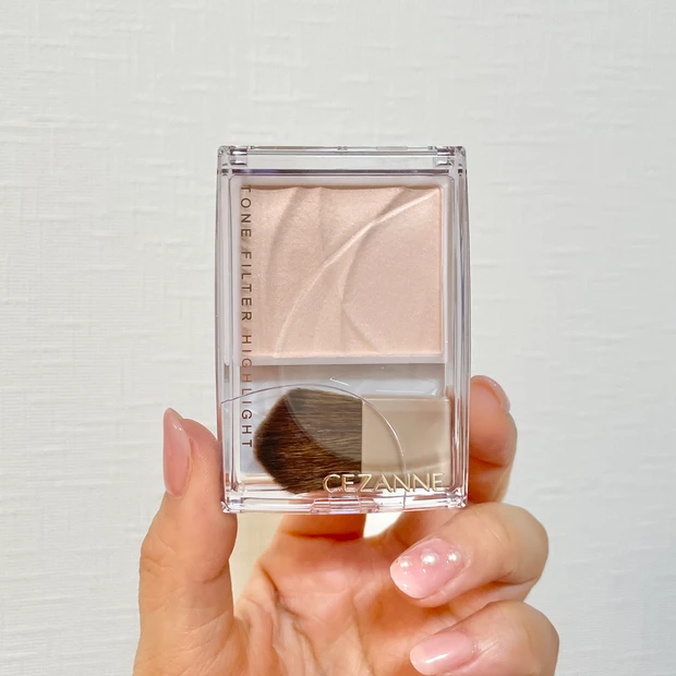 セザンヌ　トーンフィルターハイライト　01 フィルターベージュ　レビュー　使い方解説