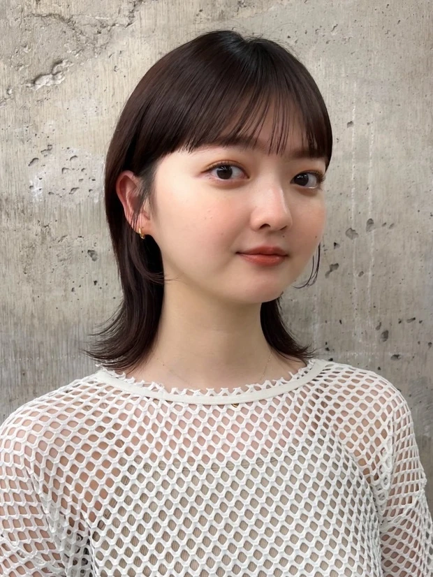 ヘアカタログ　ボブ　ボブヘア　前髪あり　スタイリング