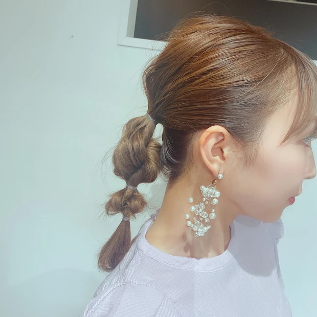 《中級編ヘアアレンジ》ねじって引き出して、可愛く立体的に。崩れにくさも抜群！マスクスタイルにもぴったりなヘアスタイル。_9_3