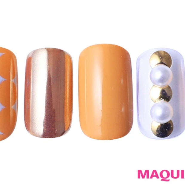 ドットで遊ぶ、レトロゴージャスな「パール」ネイル