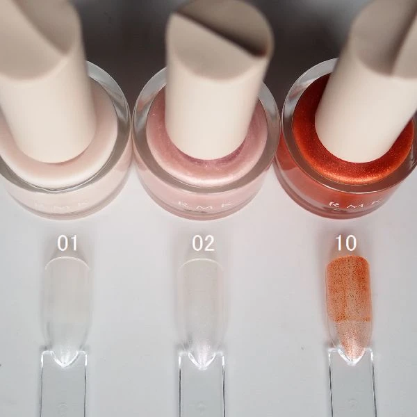 ＜01 ポーセリン ドリーム＞＜02 ノーズキス ピンク＞＜10 タンジェリン テイルズ＞