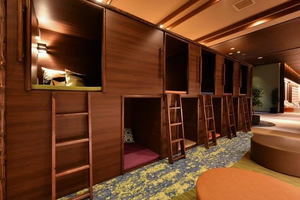 竜泉寺の湯のログシェルタ