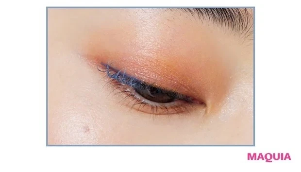 おすすめのカラーアイライナー・ブルー_アイライナーは上まぶたの目尻側1/3に