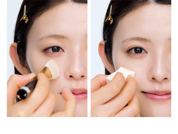 【Foundation】グロウタイプのクッションをスポンジ&ブラシで