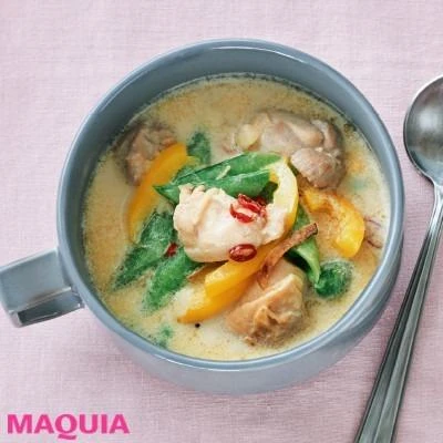 ダイエットにおすすめのスープ 鶏肉と豆乳のエスニックスープ