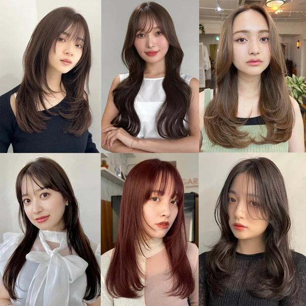 「顔まわりレイヤーカット×ロング」の髪型おすすめ20選！前髪あり・前髪なし・韓国風の人気ヘアを紹介