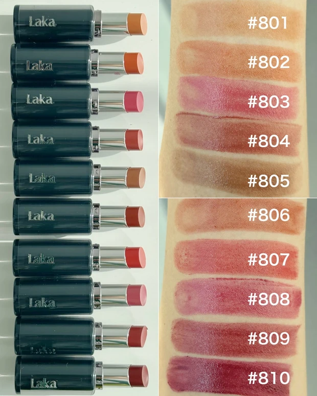 Laka ラカ デビルリップ 人気色 全色スウォッチ
