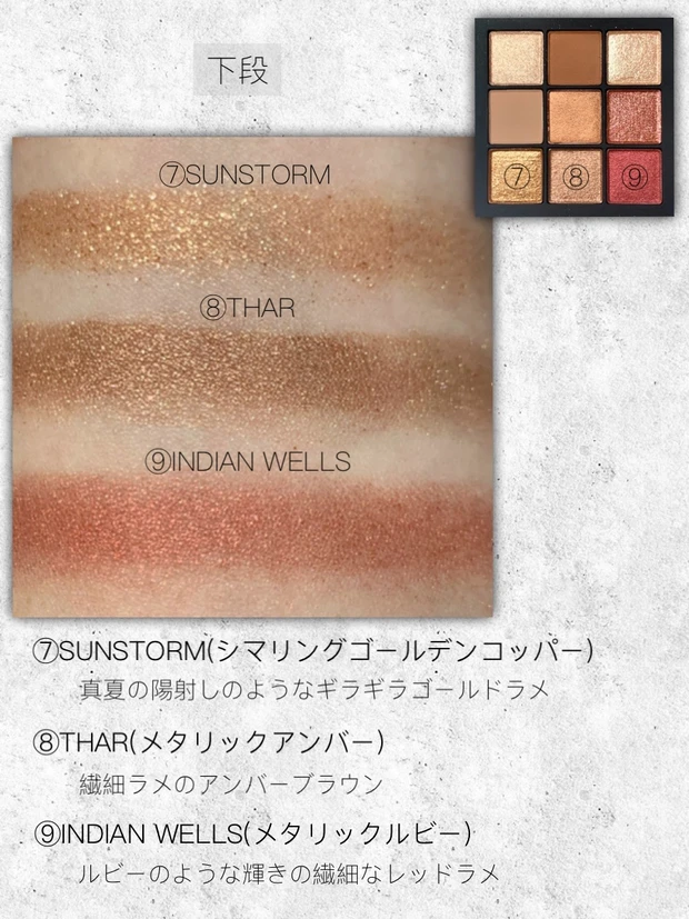 NARS NARSアイシャドウ ナーズ サマーソルティスアイシャドーパレット スウォッチ