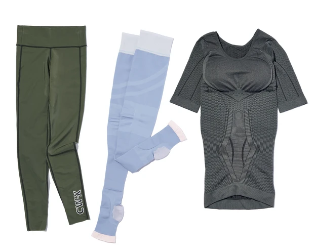 圧好き美女が愛用する着圧ウェア。着るor履くだけですっきりボディに！