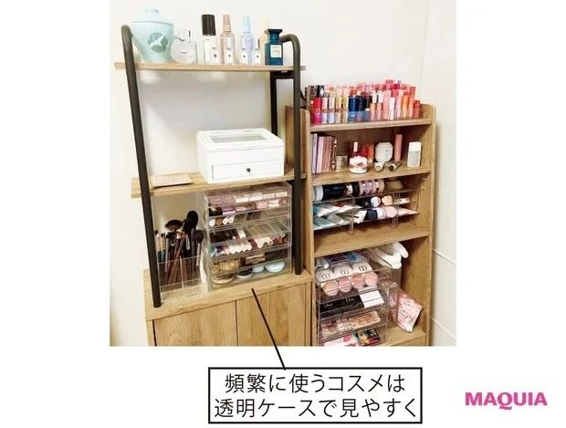 ストックはチェストに、よく使うものは見える収納に_2