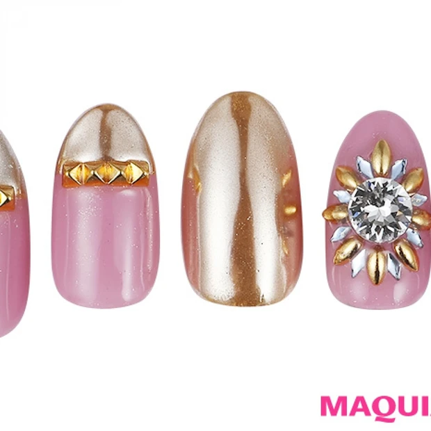 その輝きのトリコになる、大人リッチな「ピンク×ミラーネイル」