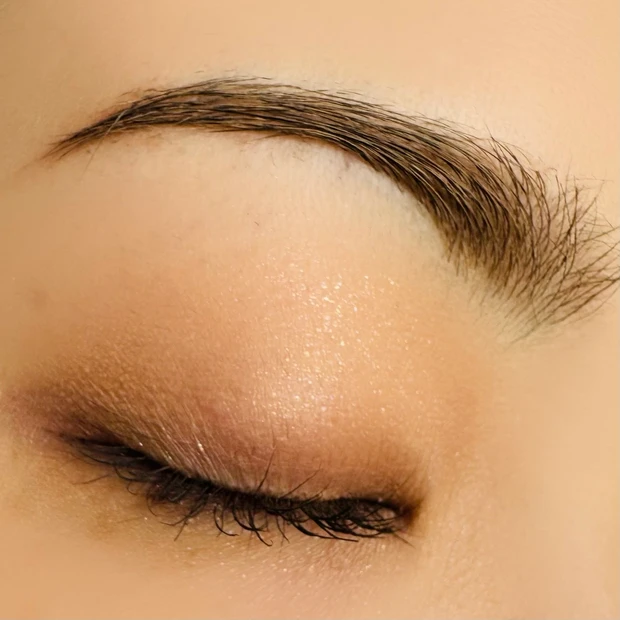 セザンヌのビタートーンアイシャドウ 03 ビスケットブラウンを使用したアイメイク