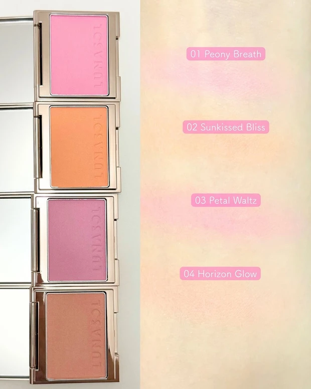 ルナソル カラーリングブリーズ 01～04 スウォッチ