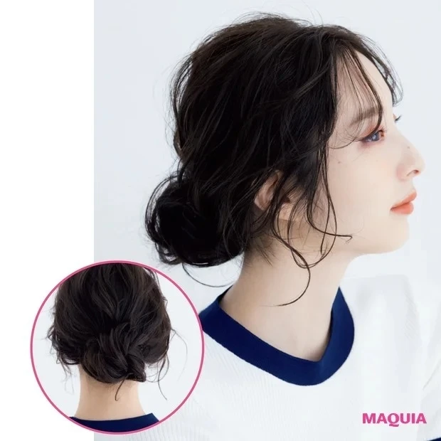 【湿気に負けない時短ヘアアレンジ】ゆるふわお団子
