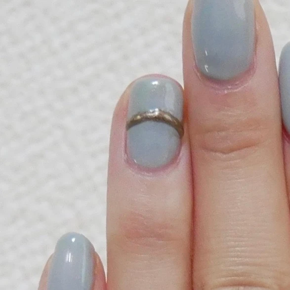 【ネイル】ブルー×ゴールドラインの初夏ネイル＊メタリックジェルを使って簡単セルフネイルを楽しみましょう！_5