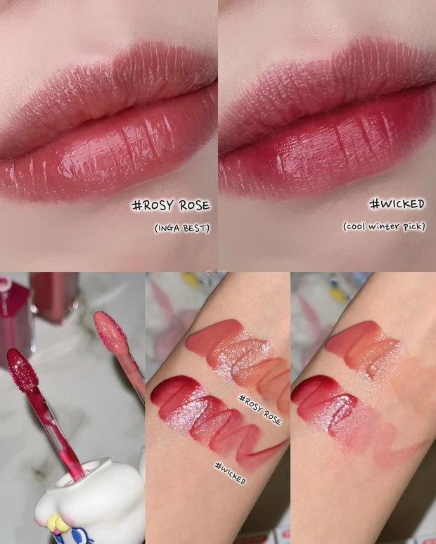 INGA インガ MOMOREI モモレイ コラボ コスメ 韓国 Qoo10 キーリング 可愛い うさぎ リップ ティント ブルベ スウォッチ