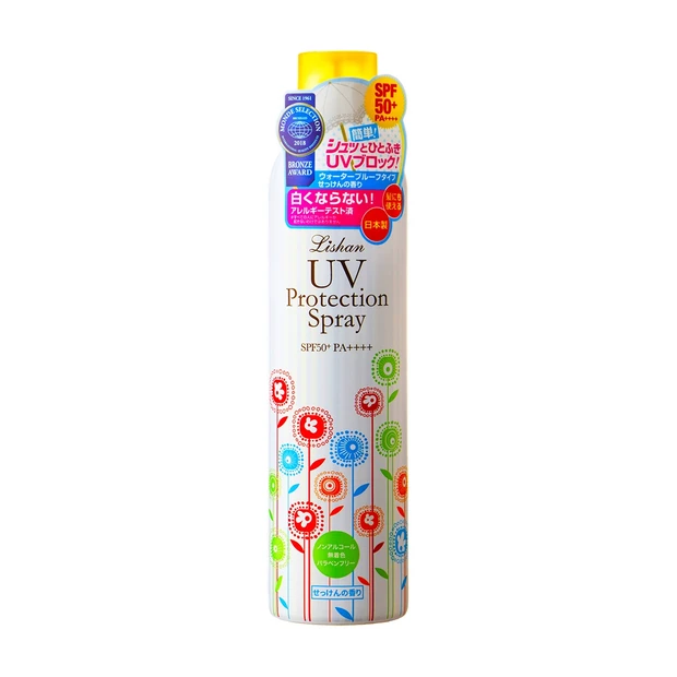 リシャン 大容量UVスプレー（せっけんの香り） SPF50+／PA++++ 250g ￥1320／アイスタイル