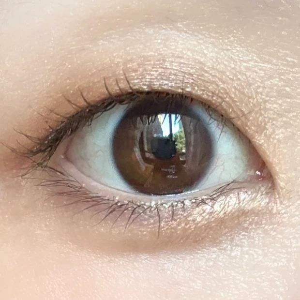 &be(アンドビー) パレットアイシャドウ ナチュラルベージュでメイクした写真