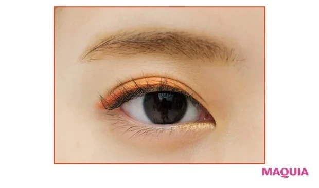 【オレンジメイク】オレンジアイライナーでフレッシュな表情に_HOW TO MAKEUP