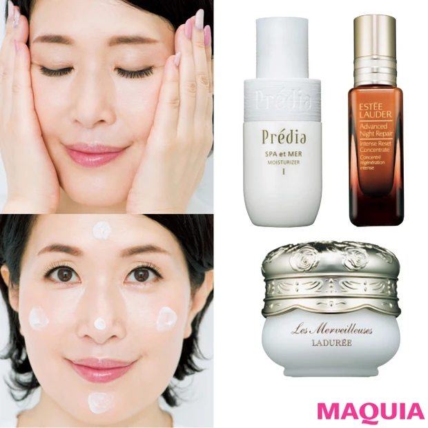 朝と夜でつけ方も変わる! 乳液・美容液・クリームの正しい塗り方をおさらい