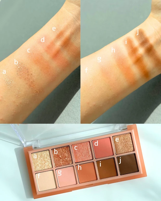 イエベ春　ロムアンド　rom&nd　ベターザンパレット　01 パンパスガーデンのスウォッチ