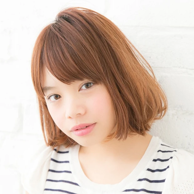 ラフなワンカールでこなれ度アップ！　ミニマム身長でも大人っぽいボブに♪