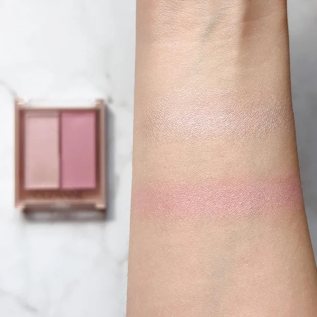 セザンヌ チーク フェイスグロウカラー ロマンスグロウ イエベ スウォッチ