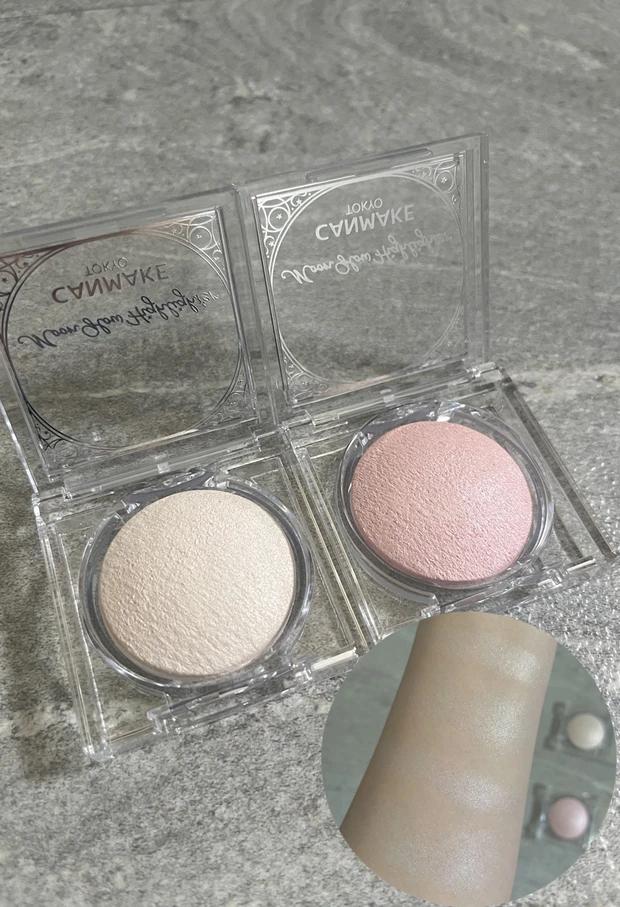 キャンメイク　新作　ムーングロウハイライター　ハイライト　口コミ　ピンク　