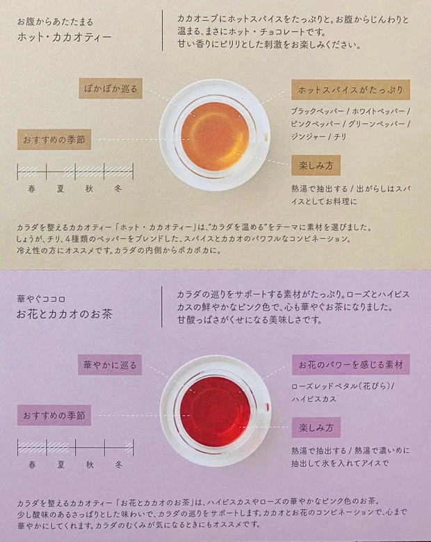 冷え性やエイジングケアにも◎巡りを良くして体をじんわり温めるカカオティー。_4_2