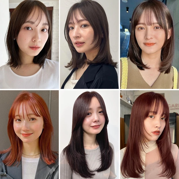 ヘアカタログ 髪型 30代・40代に似合う 韓国風ヘア 小顔見えヘア