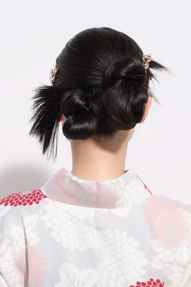 浴衣ヘアアレンジ ロング カチモリヘア バック
