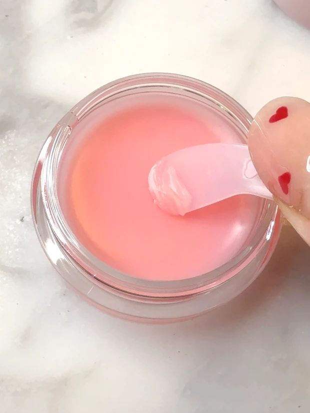 キャンメイク／メロウデューリップマスク（01クリアピンク）　テクスチャー