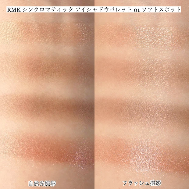 RMK シンクロマティック アイシャドウパレット 01 ソフトスポット スウォッチ