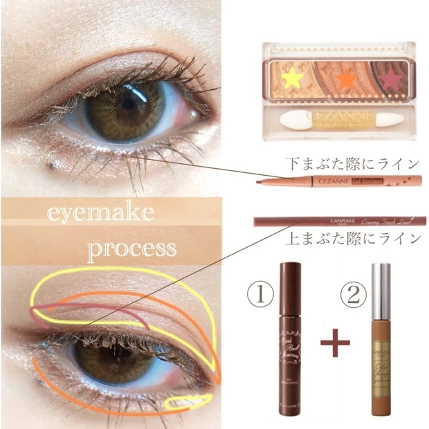 【秋色テラコッタメイク】近所のドラッグストアで手に入るプチプラコスメだけで仕上げる!手軽に秋メイクにアップデート♡_4