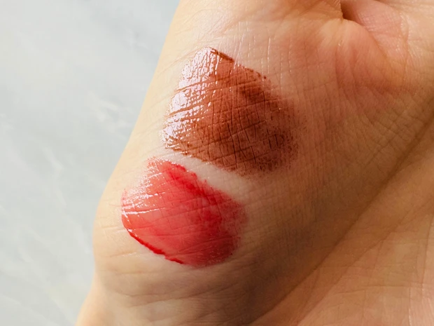 キャンメイクのむちぷるティントのスウォッチ