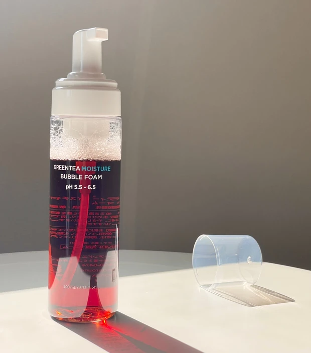 フェイスパックもできる洗顔フォームは緑茶水83%でどの肌にも優しい♡朝洗顔にお気に入りの韓国スキンケアは２本目使用中♪_4