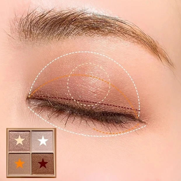 セザンヌ ベージュトーンアイシャドウ 01 ナッツベージュ 使い方・塗り方