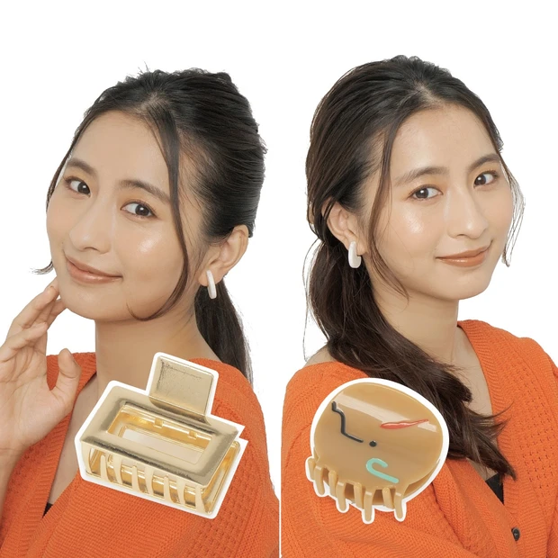 ヘアクリップ ヘアアレンジ 大人 抜け感 やり方