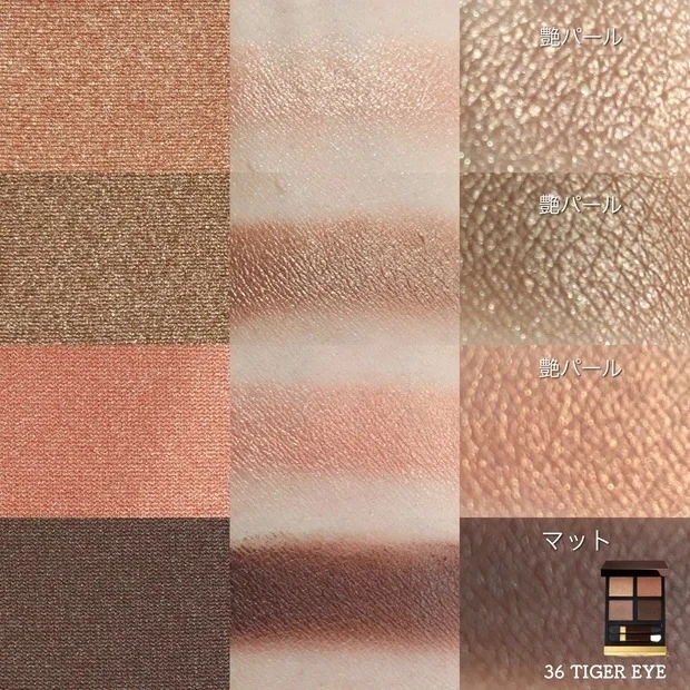 talico TOM FORD BEAUTY(トム フォード ビューティ) アイ カラー クォード C 36 タイガー アイのスウォッチ