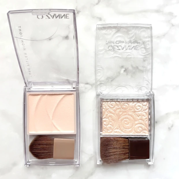 セザンヌのトーンフィルターとパールグロウハイライトの画像