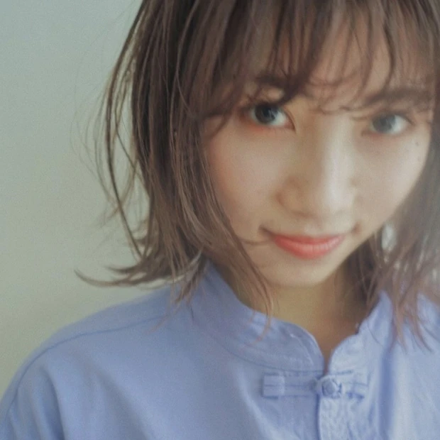 30代 ラフパーマの小顔ボブ