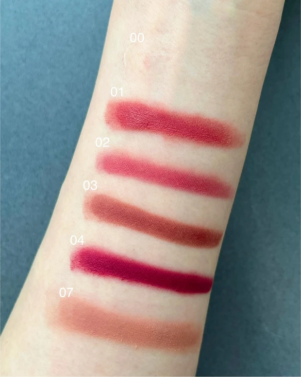 ロムアンド カラーリップマット スウォッチ