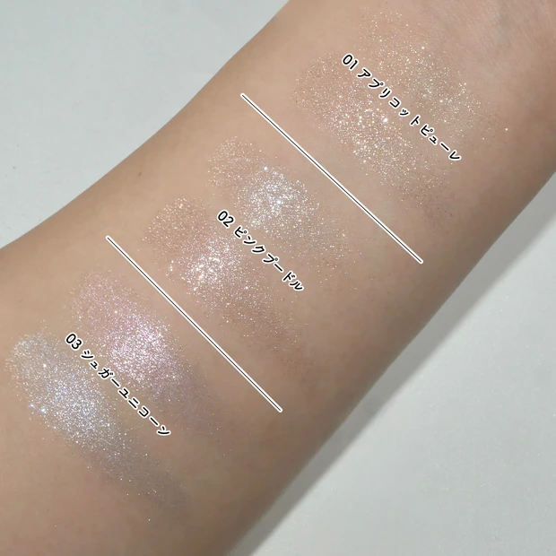 キャンメイク ラメマニア 全色スウォッチ レビュー